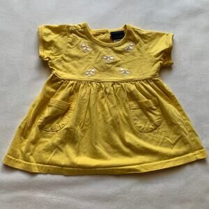 Vintage Lemon Yellow Dress 3-6 months